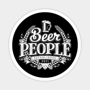 Beer People Badge B/W Magnet